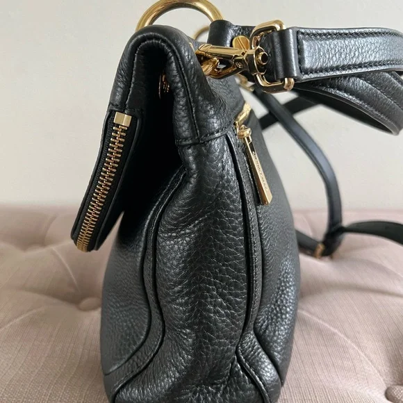 Authentic Michael Kors Crossbody Shoulder Leather Bag Black - Picture 8 of 13